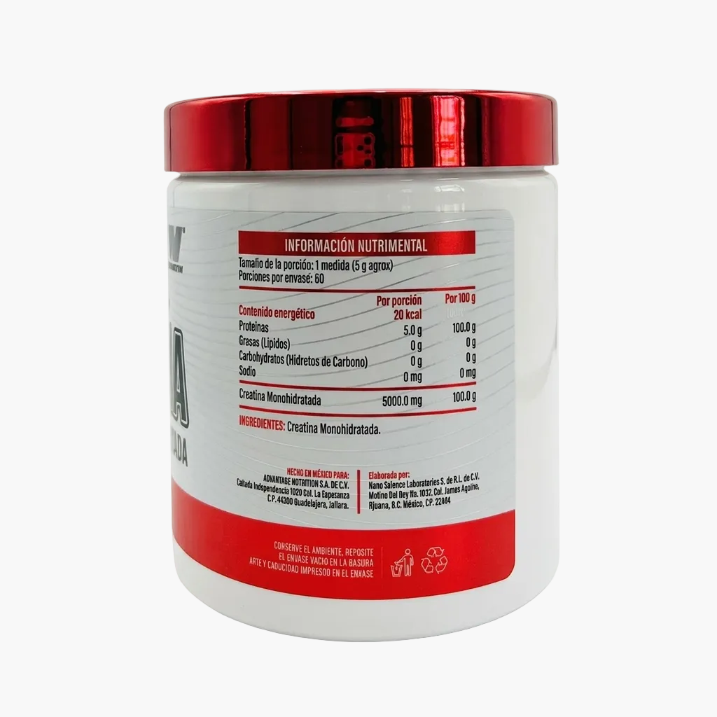 Creatina Monohidratada Advance Labs Nutrition – Rendimiento y Fuerza (300 g)